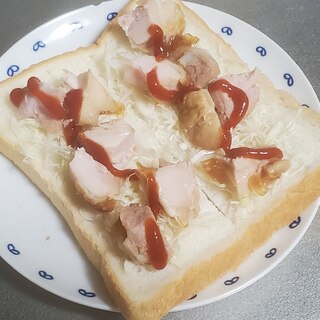 照り焼きチキンのケチャップトースト